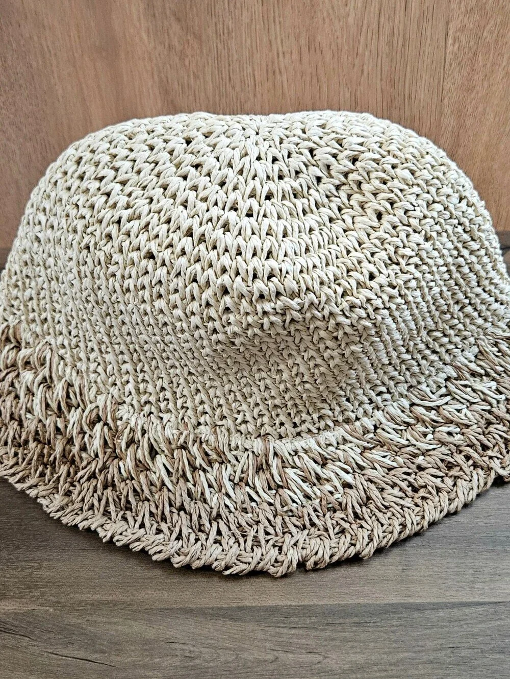 Eugenia Kim New York Designer Fitted Cute Bailey Natural Ombre Straw Bucket Hat